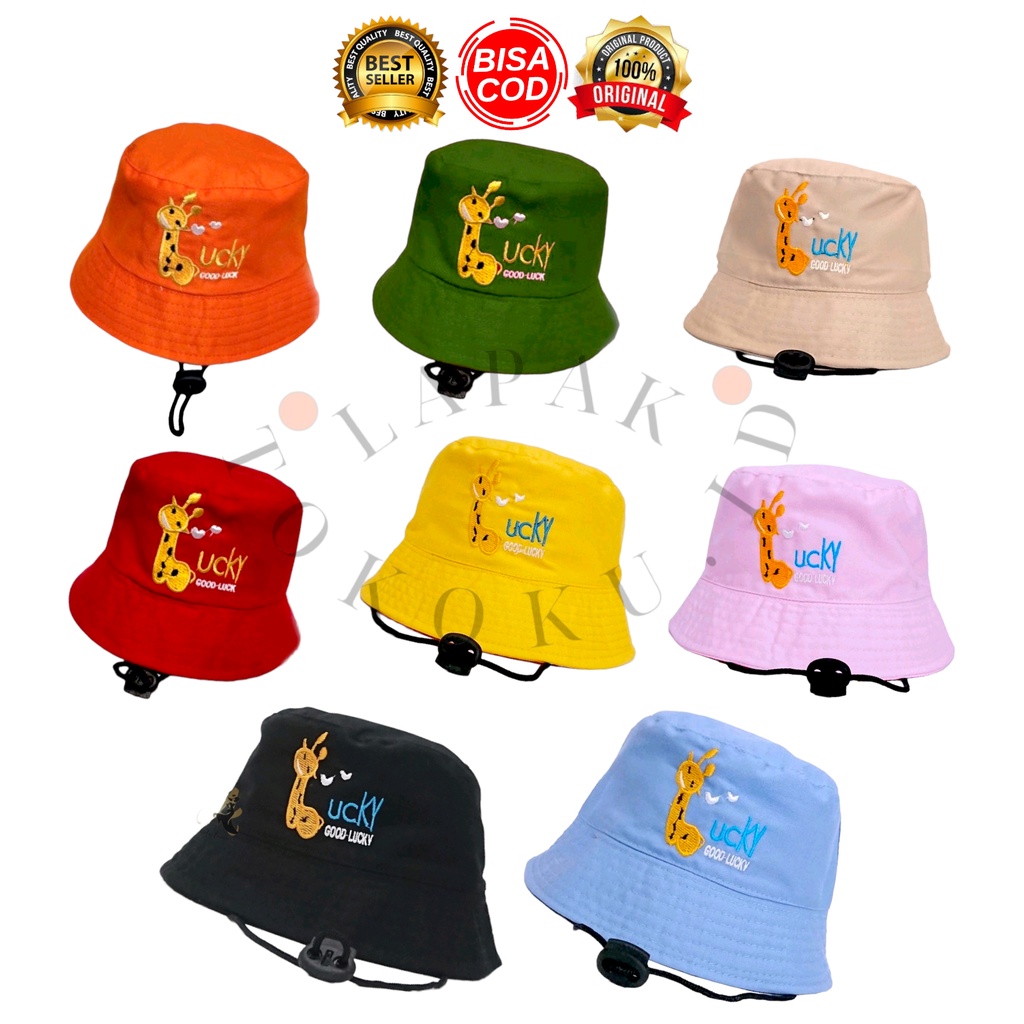 Topi Bucket Anak Bordir Good Lucky Ada Tapi Topi Anak Laki Laki Perempuan Unisex Topi Bordir Topi Kupluk Anak Cowok Cewek Pelindung Kepala