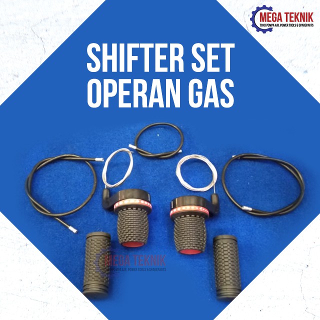 Shifter Set Operan Gas Gigi Sepeda Handgrip Brake Rem Model Putar