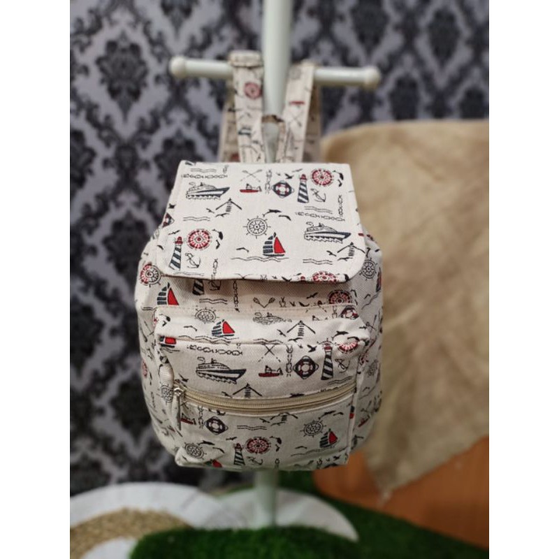 TAS RANSEL KANVAS MOTIF LONDON