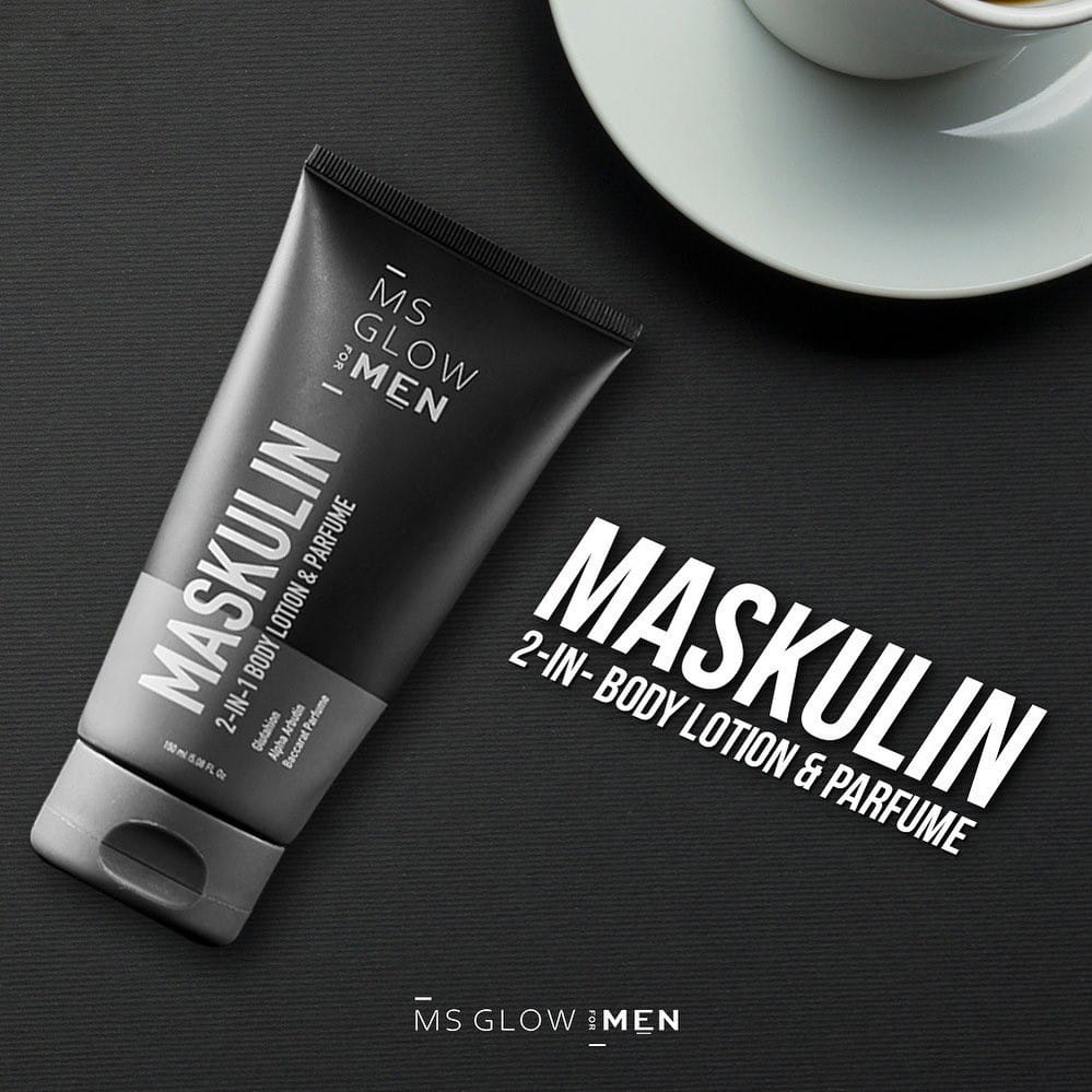 Maskulin Ms GlowMen 2in1 Body Lotion & Parfume / Maskulin MS Men 2in1 Body Lotion Ori / Original BPO