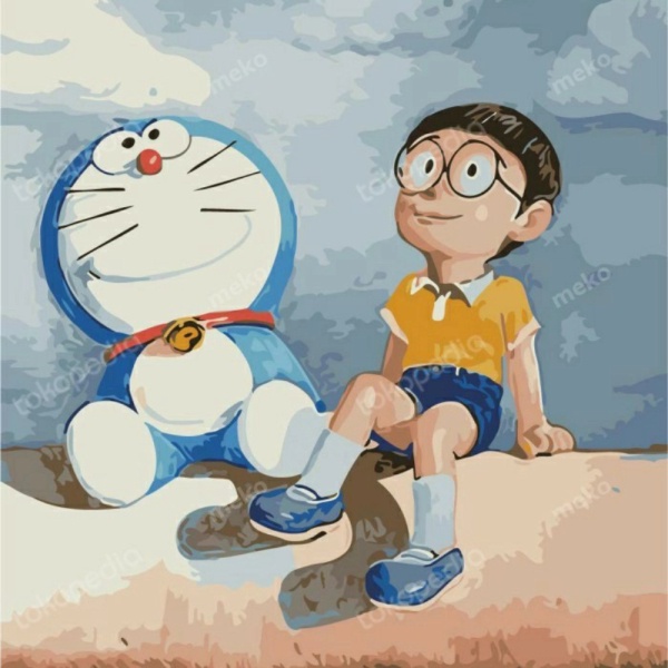 

PAINT BY NUMBER 50x40 MELUKIS SENDIRI TANPA GURU NUMBERS- DORAEMON