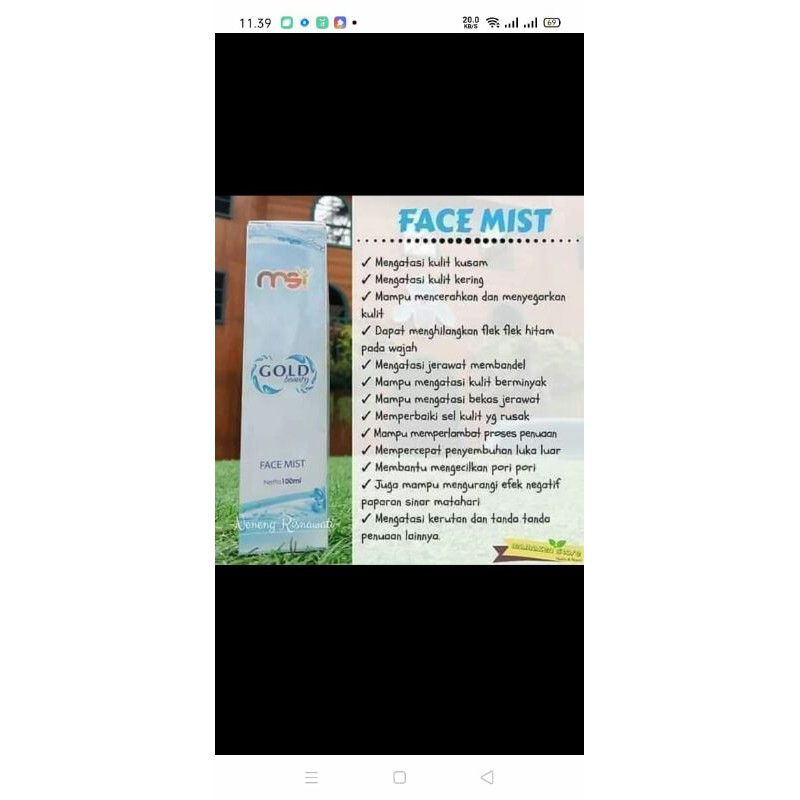 FACE MIST MSI