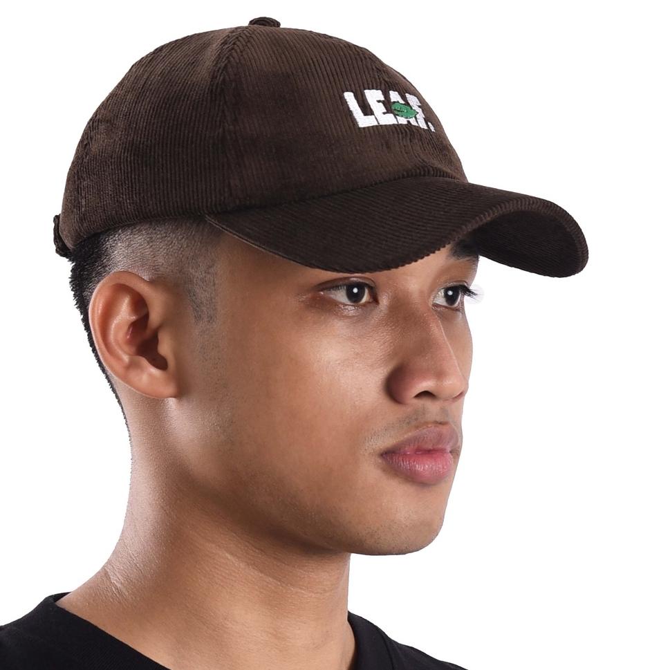 U1E8 LEAF OG Logo Corduroy Brown Dad Cap 6BK