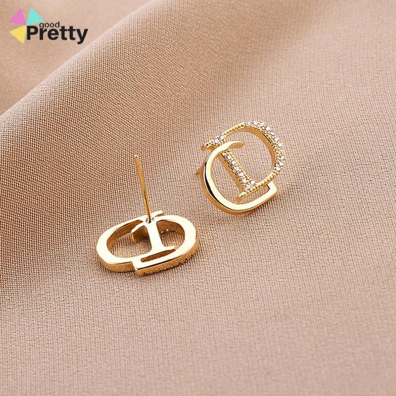 925 Perak Personalised berlian litto anting -anting niche desain anting -anting waktu sederhana - PD