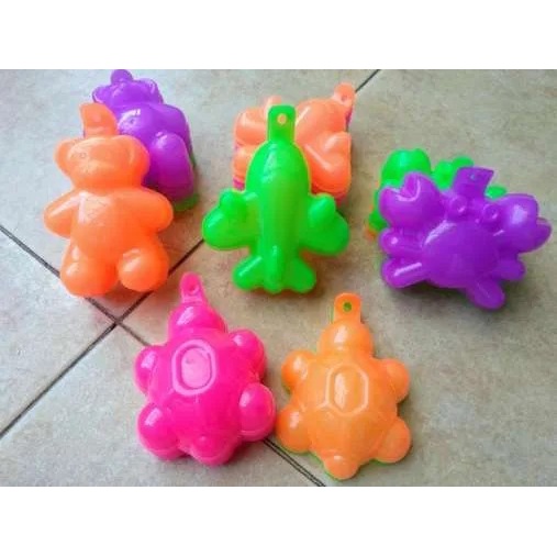 Cetakan Agar Puding Nasi Bento Bear Kepiting Kura Kura Pesawat Isi 6 Pcs - Cetakan Agar Bentuk Lucu -  6 Pcs