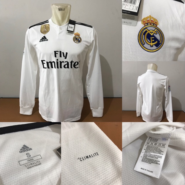 Jersey baju bola Real madrid home official 2019 2019 ls Jersey baju bola Real madrid home official 2019 2019 ls