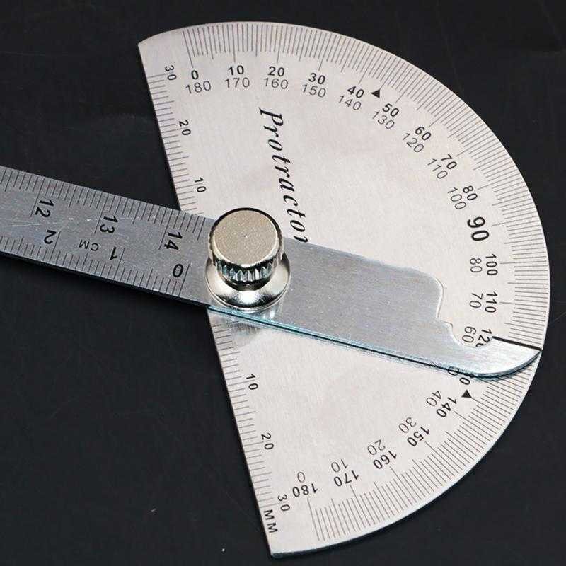 Bayar Ditempat Protractor Penggaris Jangka Ruler Aluminium 14.5cm 180 Degree - PR180