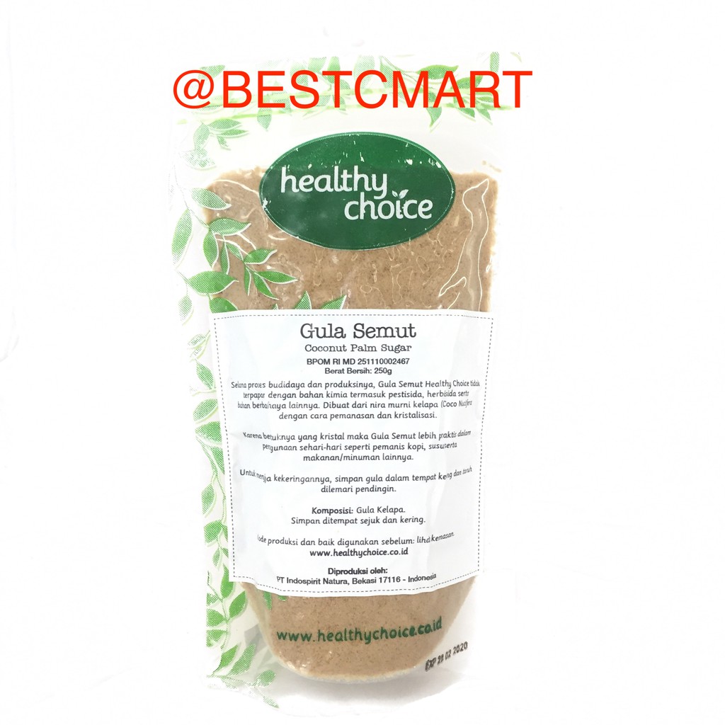 

HEALTHY CHOICE GULA SEMUT / COCONUT PALM SUGAR 250GR
