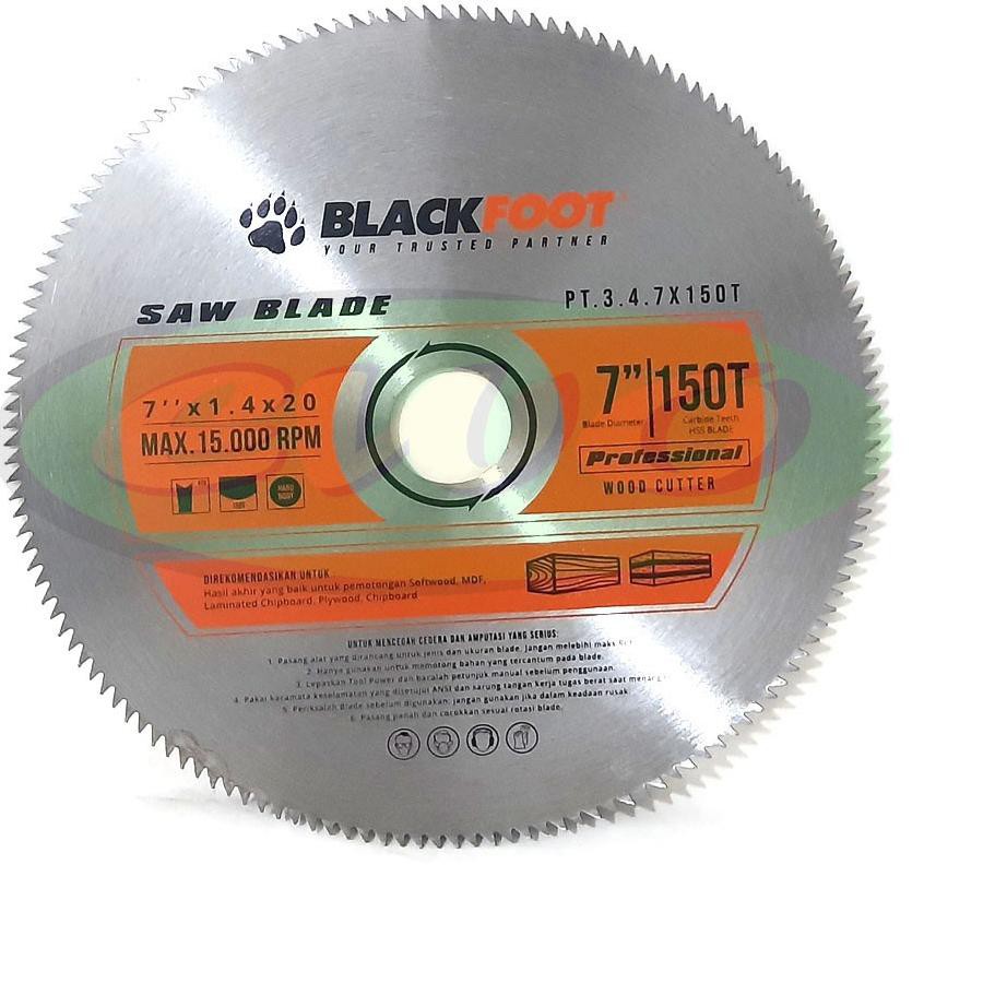 ► Kirim Langsung ◄ Mata Potong Kayu 7 Inchi 150t Circular Saw Blade For Wood Blackfoot ❤