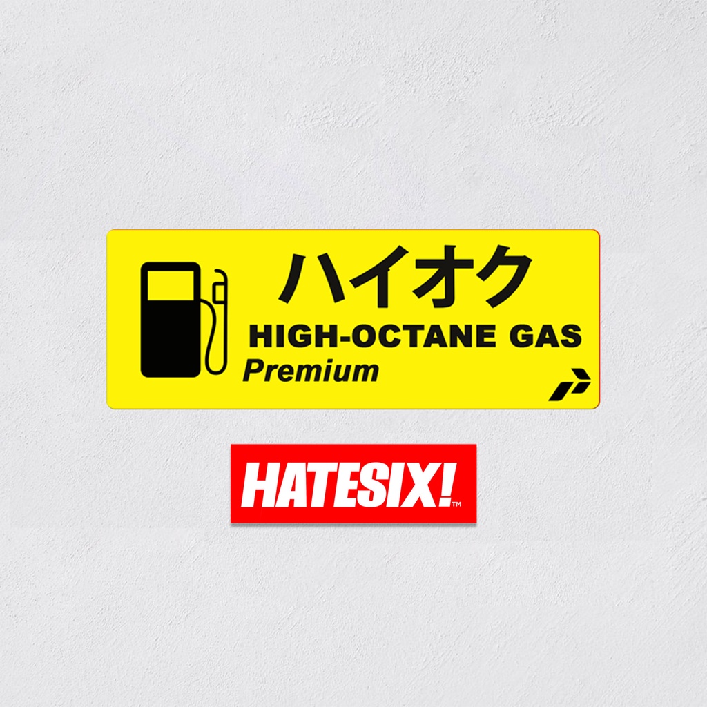 Stiker Decal Tangki bahan bakar feul tank Mobil atau motor ala Jepang Hatesix