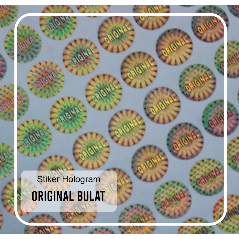 

Stiker hologram 3D original bulat 1 cm - Rusak Sarang Tawon