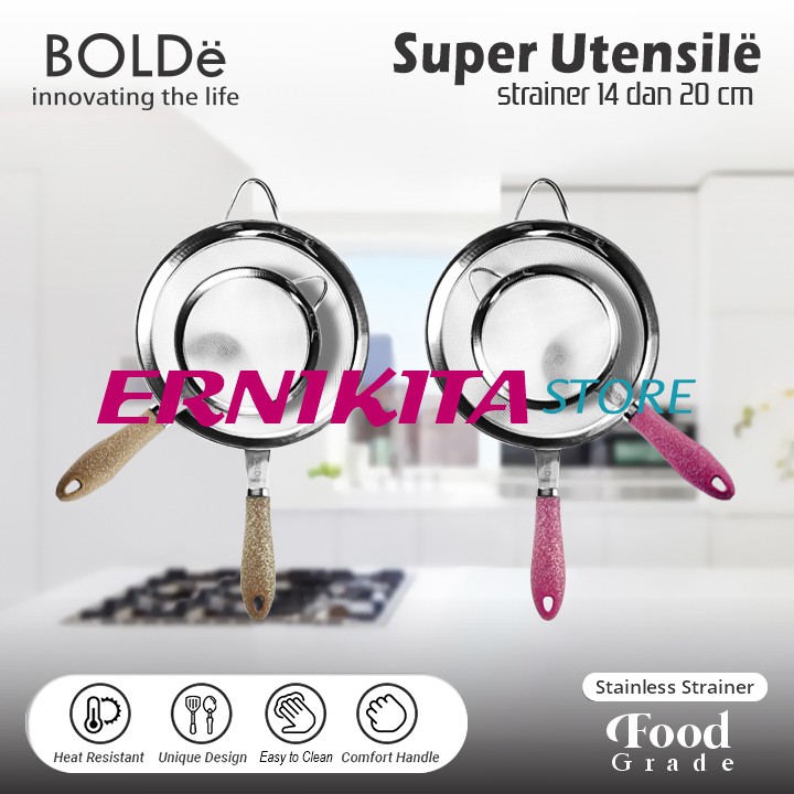 BOLDe SUPER UTENSILE STRAINER - Saringan Tirisan Stainless Food Grade