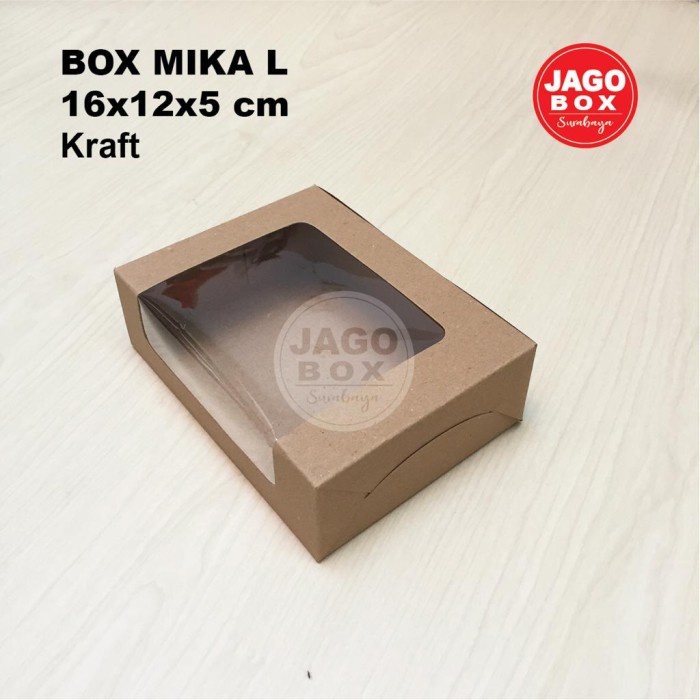 Box Kotak Kue Snack Mika L 16x12x5 cm KRAFT