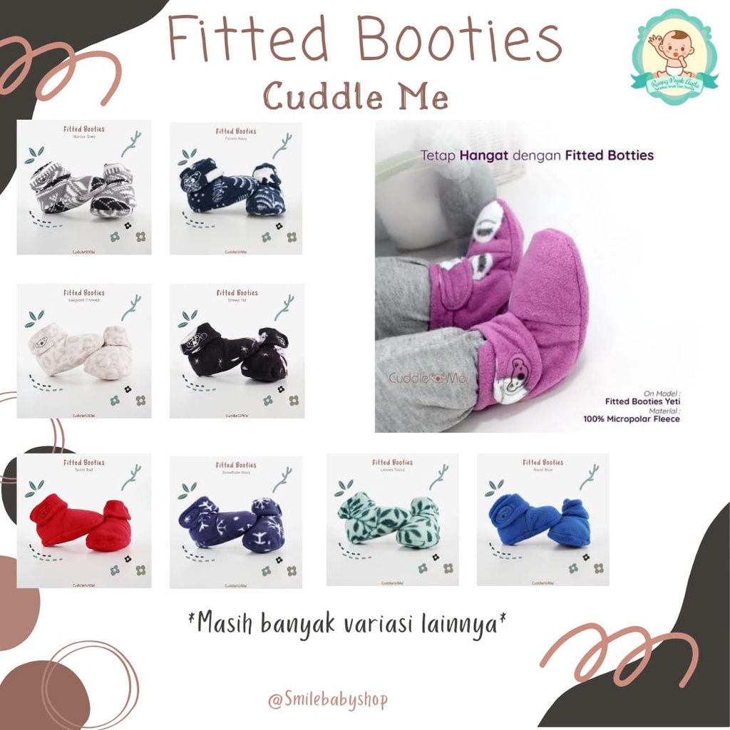 Fitted booties Cuddle Me / kaos kaki newborn / sepatu prewalker cuddleme  fitted booties cuddle me p