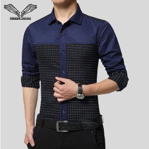 kemeja pria cowok hitam lengan panjang slimfit korea   kemeja pria kerja kantor formal terbaru mode