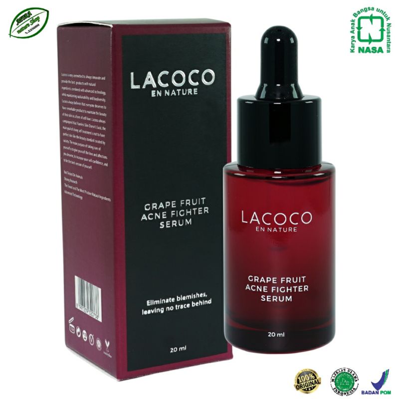 Lacoco En Nature Grape Fruit Acne Fighter Serum Untuk Masalah Jerawat Asli Original Nasa