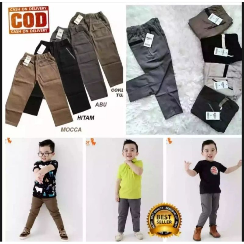 (COD) Celana chinos anak laki-laki terlaris termurah terpopuler