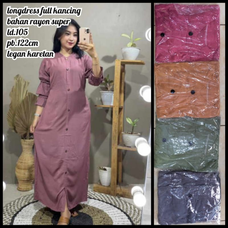 (BISA COD) LONGDRESS POLOS/DASTER POLOS/LONGDRESS LENGAN PANJANG