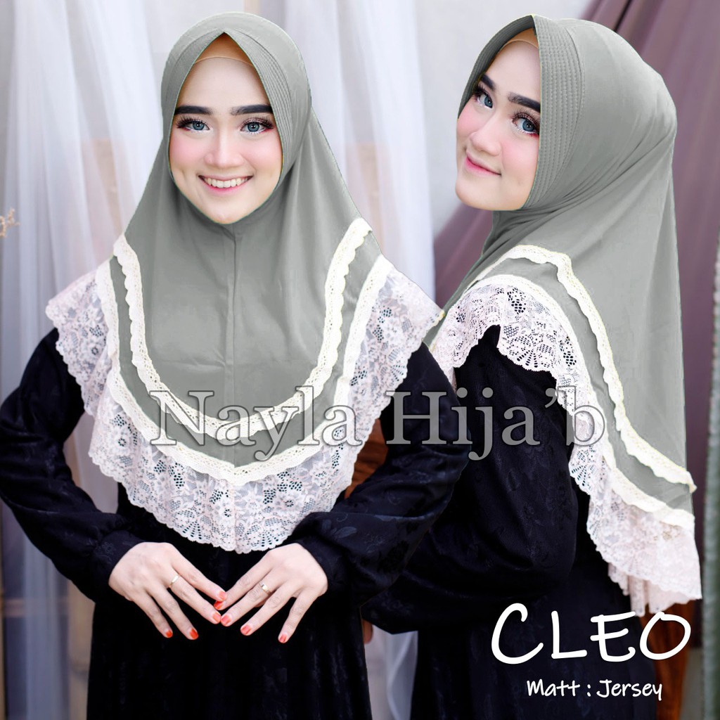 JILBAB INSTAN JERSEY PREMIUM TERBARU HIJAB BERGO CLEO KERUDUNG INSTAN TERMURAH  NAYLA HIJAB