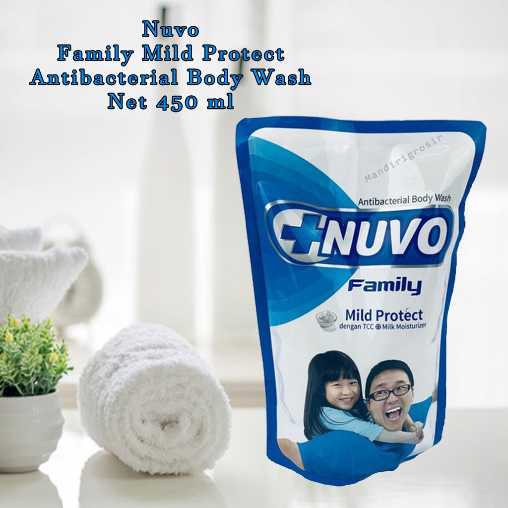 Sabun Nuvo * Nuvo * Family Mild Protect * Antibacterial Body Wash Refill * 450ml