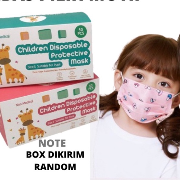 Maker 3 Ply Anak Motif Terbaru Imut Nyaman dipakai Satu Lembar Masker