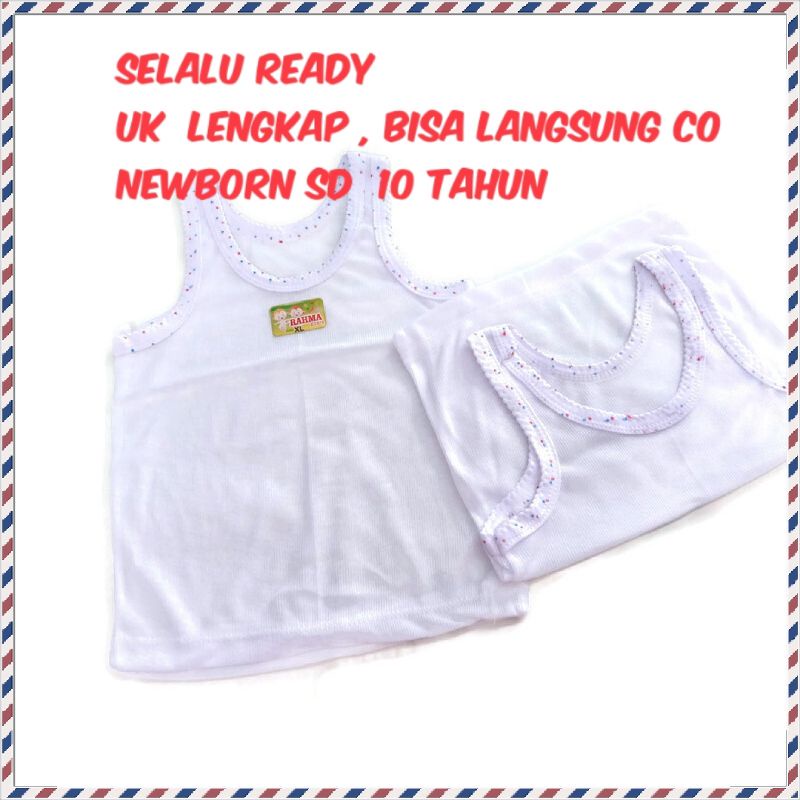 1 lusin , Kaos Dalam Anak , Singlet Anak , Singlet Bayi , Usia 0 sd 10 Tahun
