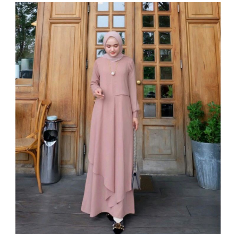 MIZA DRESS GAMIS CANTIK  KEKINIAN (S,M,L,XL)