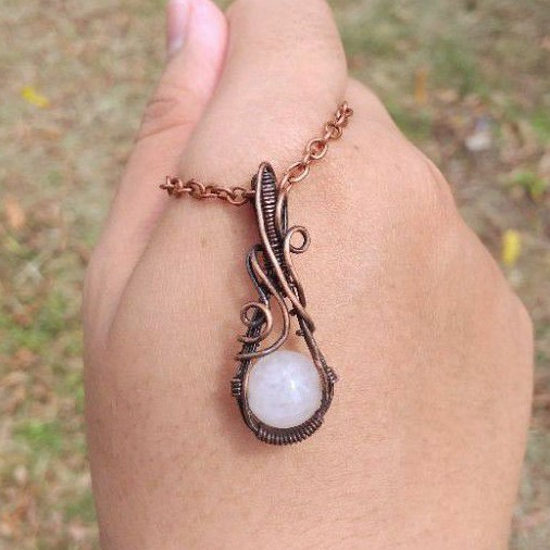 Kalung Liontin Giok Putih Handmade Pendant