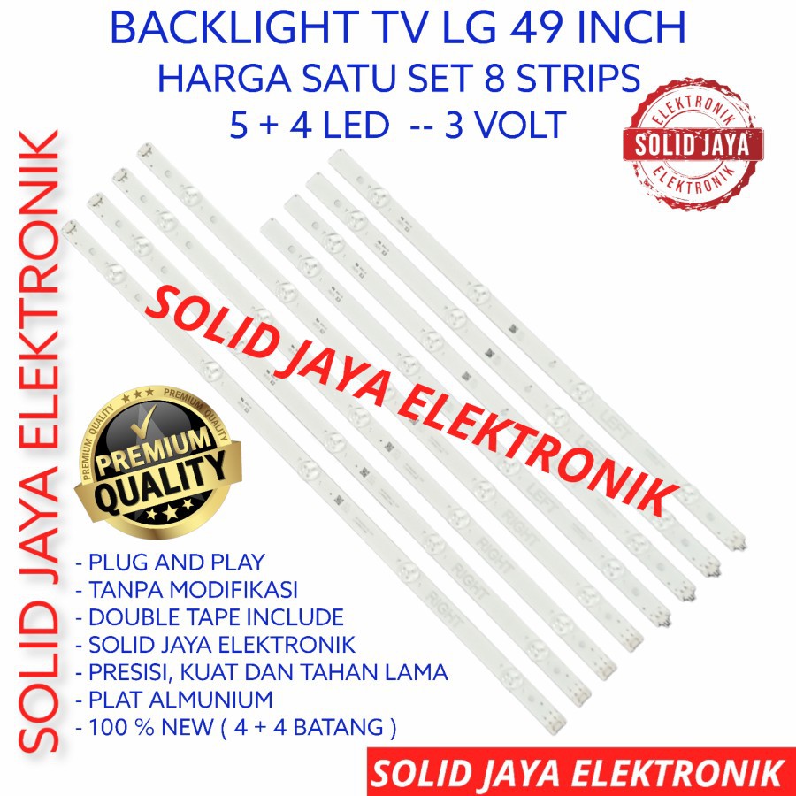 BACKLIGHT TV LED LG 49 INC 49UJ632T 49UJ632 T 49UM7100 49LJ5500 LAMPU BL 49UJ 49UM 49LJ 9K 9 KANCING LG 49INCH 49INC 49IN LAMPU 49 IN INCH