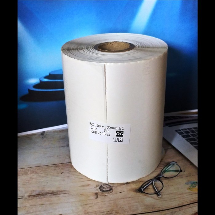 

LABEL DIRECT THERMAL RESI POS 100x150 mm HALFCUT STIKER 10X15 ISI 500