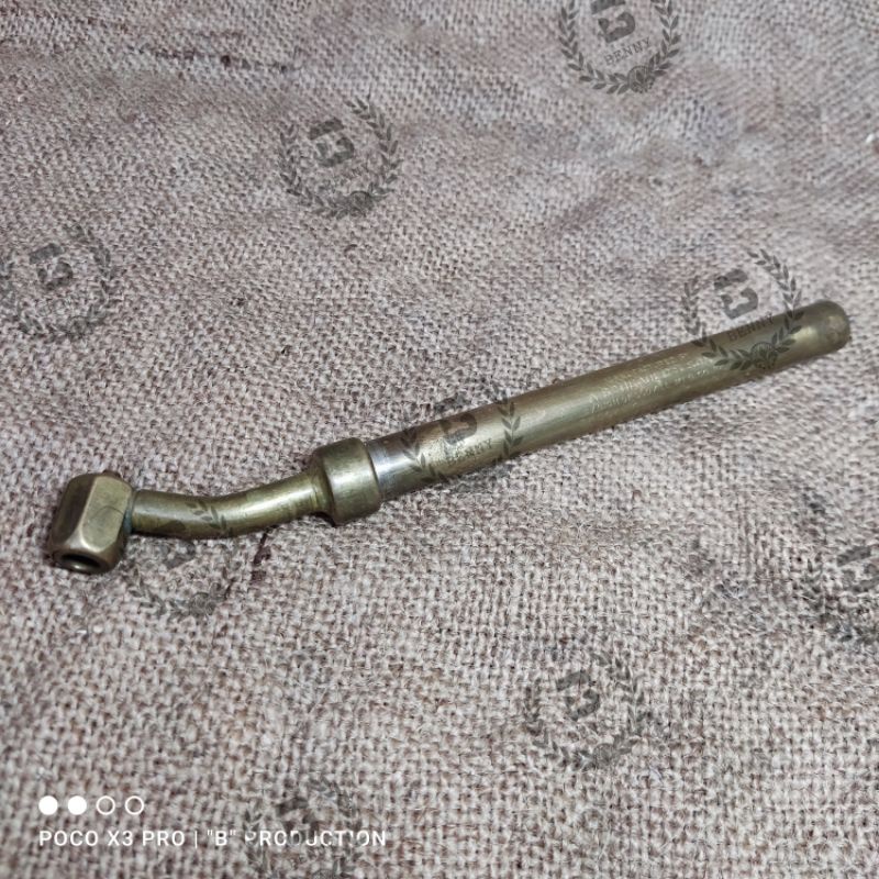 Antique 1930s Brass Schrader Tire Pressure Gauge