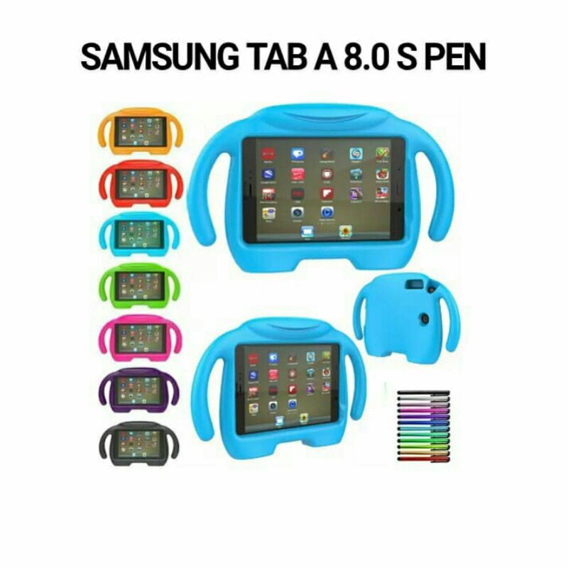 Softcase Silicon Rubber Samsung Tab A8 T295 P350 P355 Non S Pen A 8 Case Kids Casing Anak