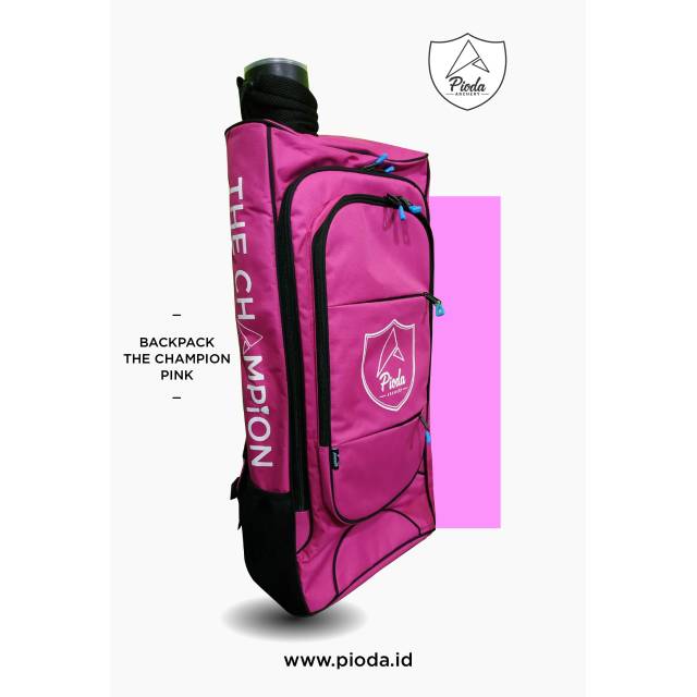 Tas Busur Panah Backpack Pioda Archery the champion pink