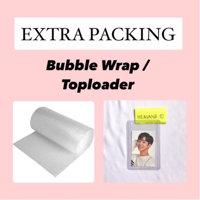 

Extra Bubble Wrap / TOPLOADER (Plastik bubble/TOPLOADER tambahan), PLASTIK MASKER, ID CARD SLEEVE