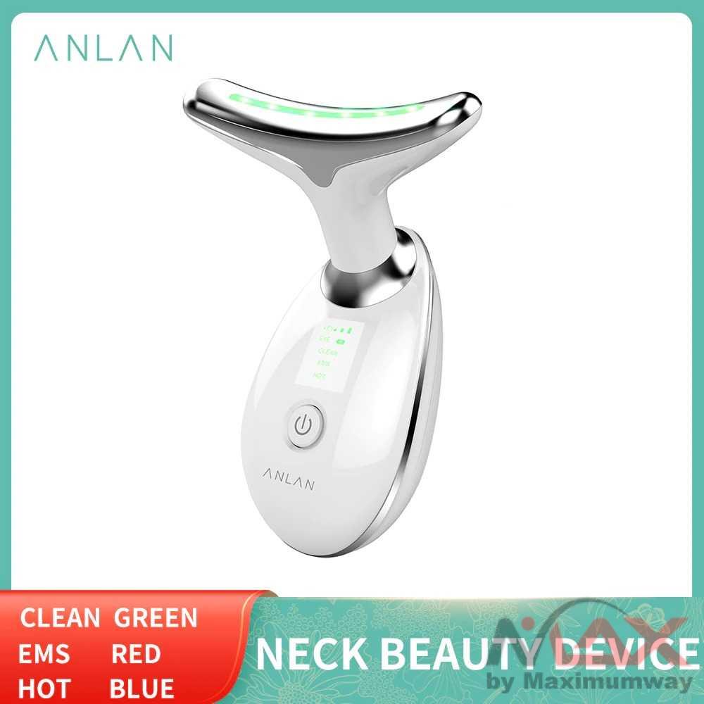 Alat Setrika Wajah leher Terapi Kecantikan LED Photon Pemijat Perawatan Kulit Anti Anging keriput ANLAN Neck Face Beauty Device 3 Colors LED Photon Therapy Skin Tighten Reduce Double Chin Anti Wrinkle Remove Skin Care Tools-8
