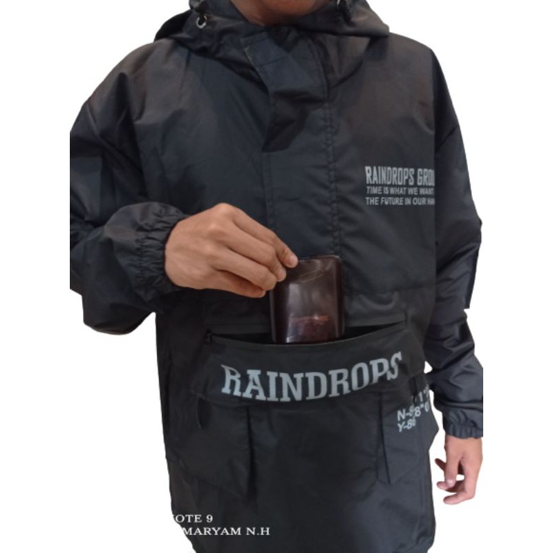 JAKET COUGLE PRIA||SAKU GAMBLOK||RAINDROPP