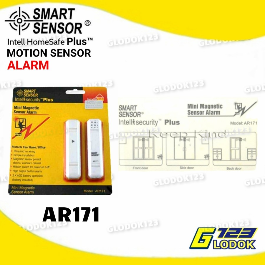 Sensor Gerak Suara Alarm Anti Maling Infrared Pintu Jendela