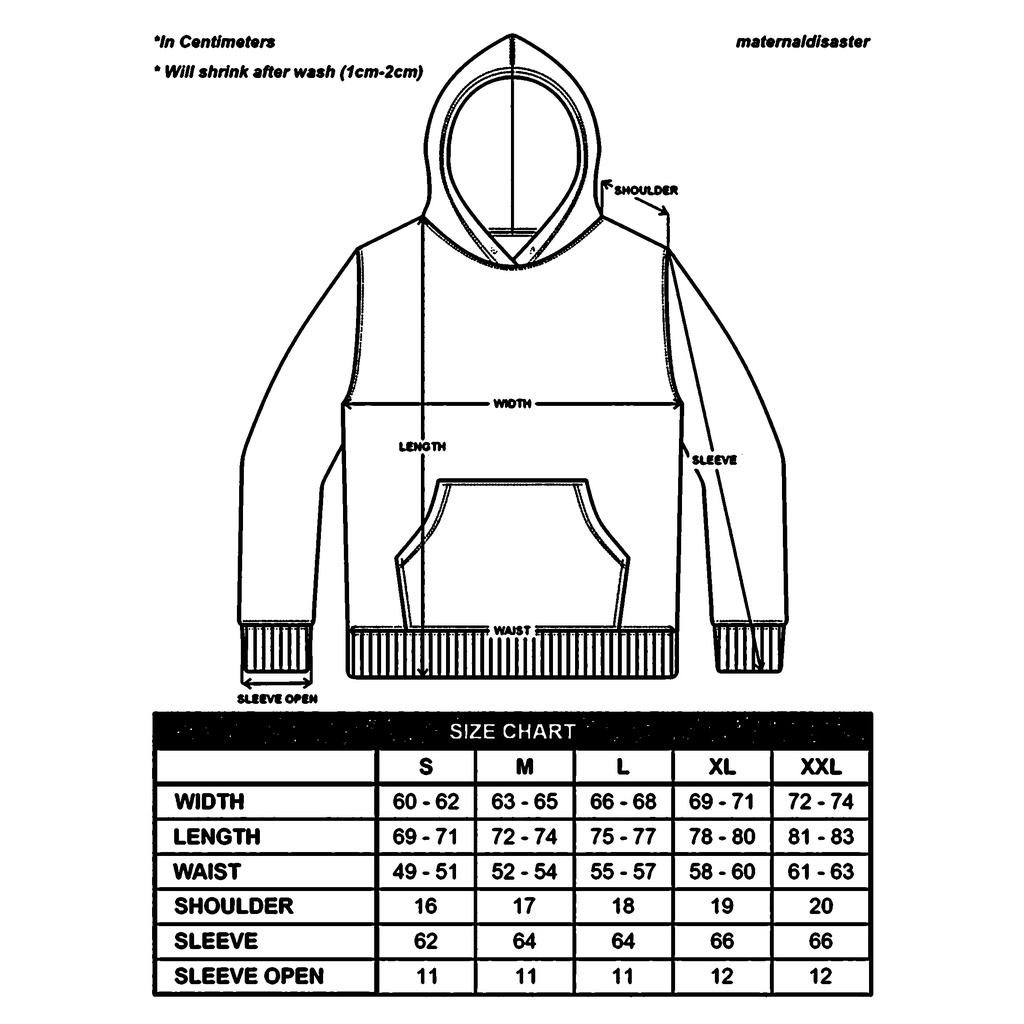 JAKET HOODIE MATERNAL DISASTER | THAMENT