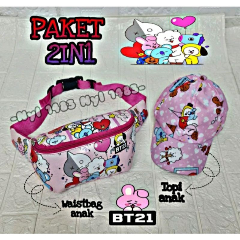 (New ArrivaL)Ransel paket 3in1 Anak TK SD backpack paket lengkap BTS, LoL/Pony