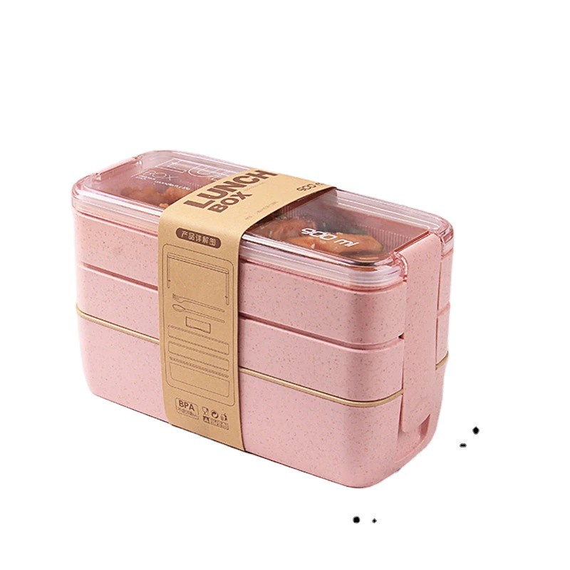 LUNCHBOX SUSUN 2 / 3 WHEAT STRAW / KOTAK BEKAL MAKAN LUNCH BOX BAHAN SERAT GANDUM 218 1227 227