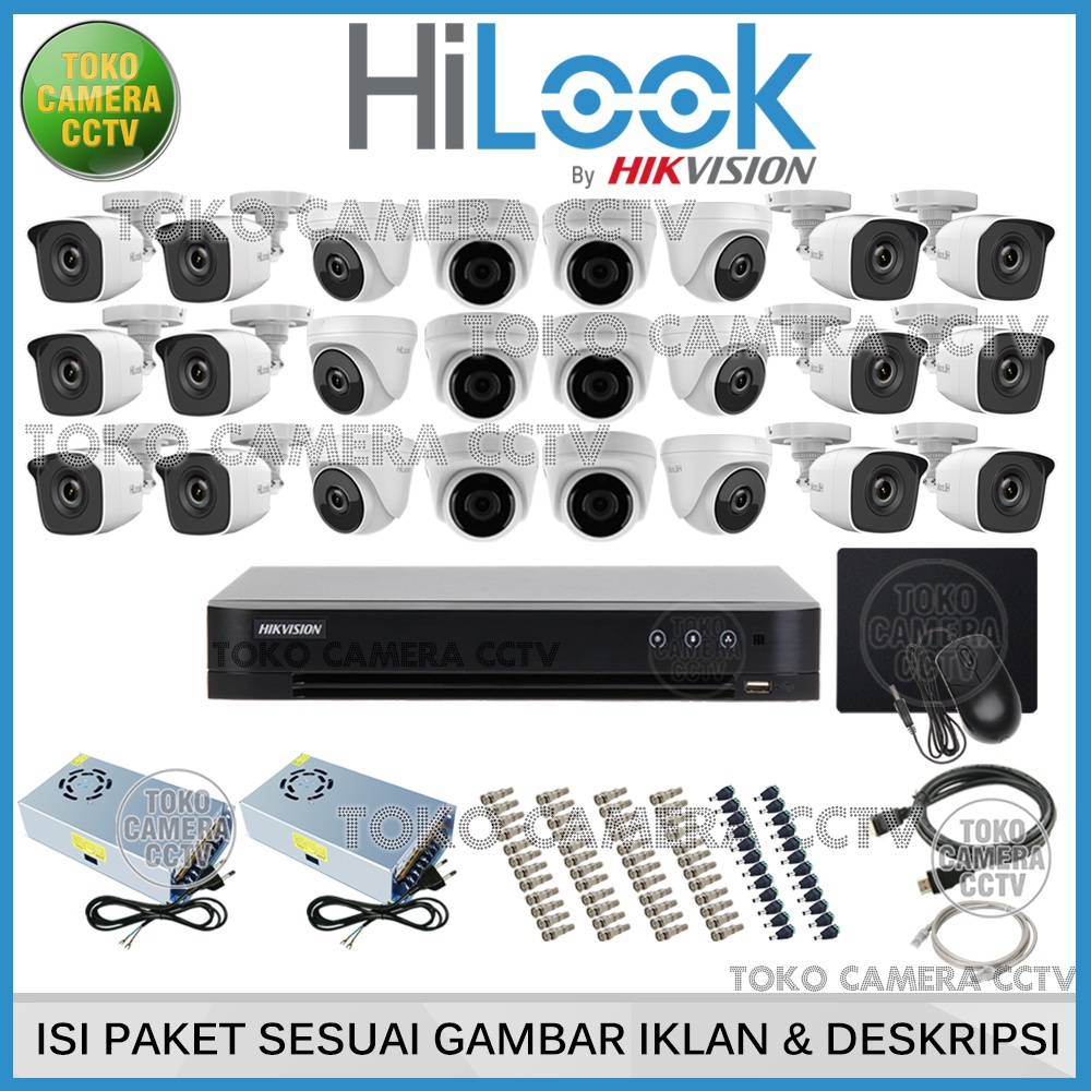 PAKET CCTV HILOOK 5MP 32 CHANNEL 24 KAMERA