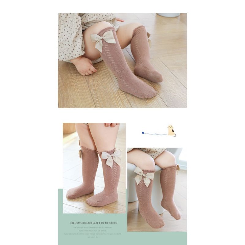 Kaos kaki bayi anak renda bordir pita / Kaos kaki lace anak