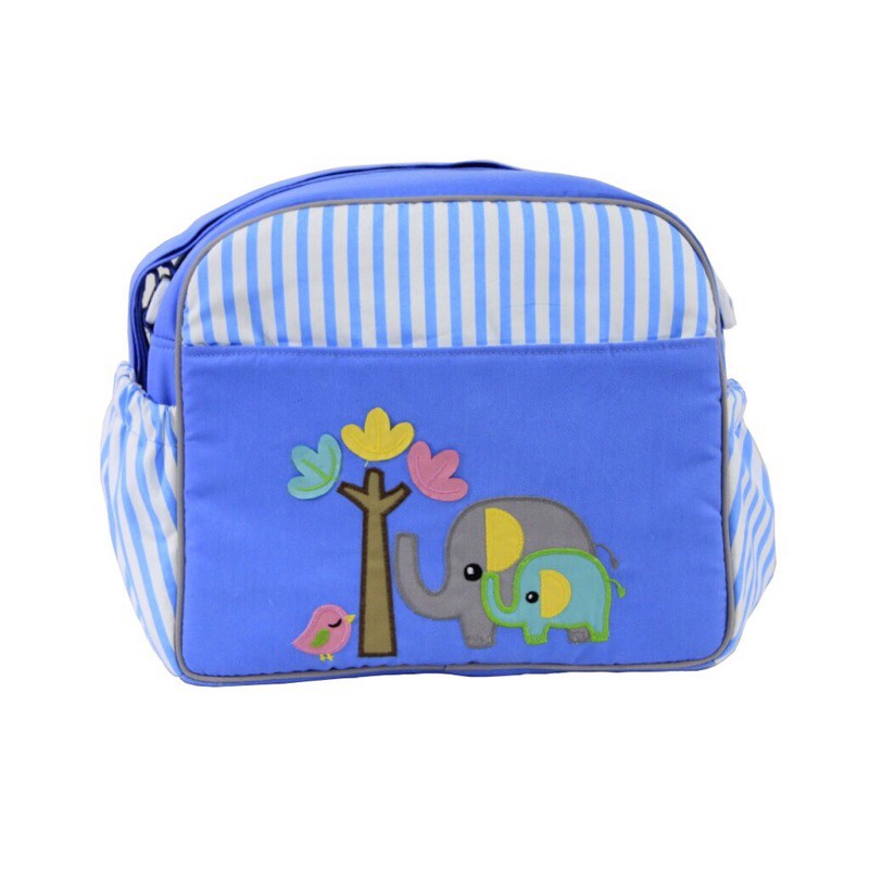 Omiland Tas Bayi Kecil-Medium Stripe Bordir Elephant Series OBT4225 4226 TAS MULTIFUNGSI PRAKTIS