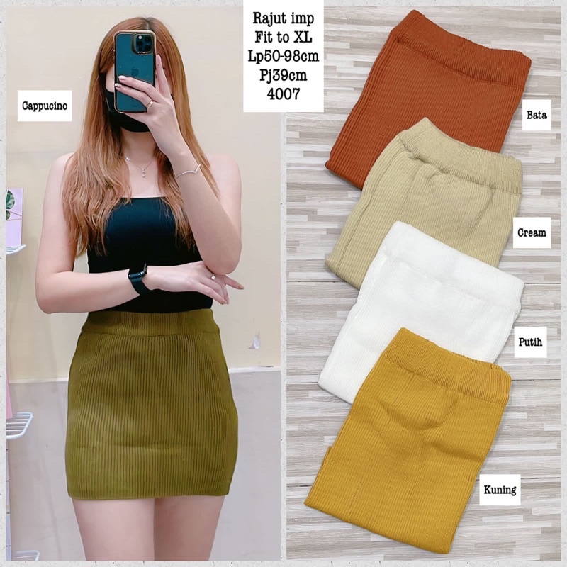 rok mini Rajut / rok span fashion / rok kantoran pendek / rok pesta wanita terbaru