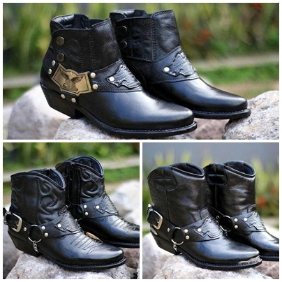 Sepatu pria cowboy Jungle Boots Kulit Premium Terlaris