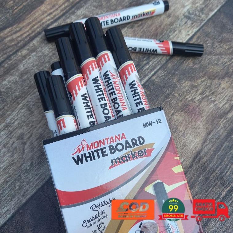 

[BeL ㊓] ( WHITE BOARD ) SPIDOL MONTANA Hitam/spidol papan tulis Harga Murah