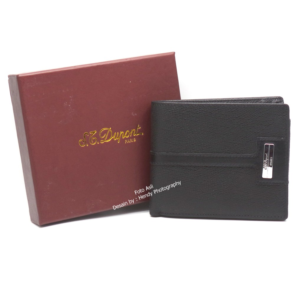 DOMPET PRIA KULIT ASLI IMPORT MURAH LEMBUT | St Dupont D335-12 Black