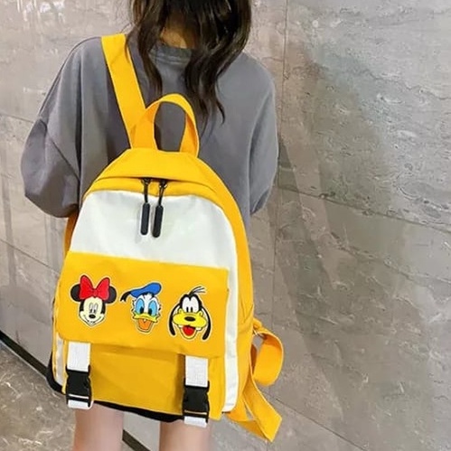 samasuka.shop - Tas sekolah  anak sd lucu kartun Mickey Mouse dan teman teman