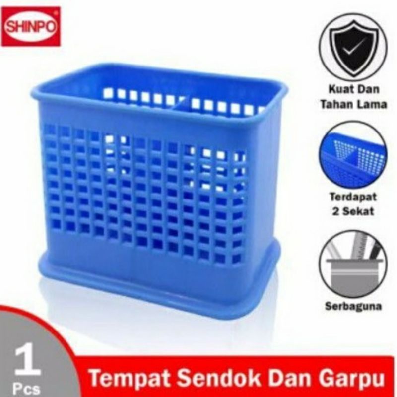 Tempat Sendok Plastik Shinpo 315 / Keranjang Sendok Plastik / Kotak Sendok Plastik / Tempat Sendok G