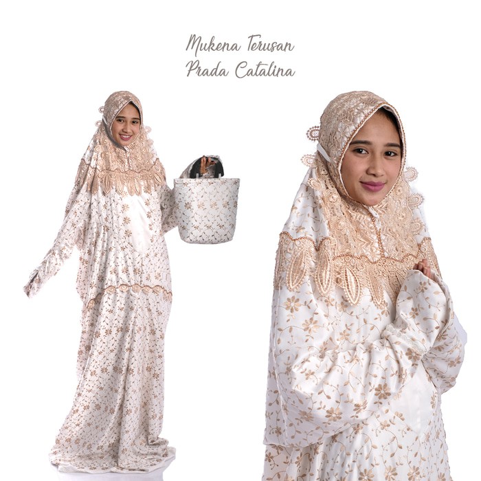 MUKENA DEWASA TERUSAN PRADAA SUTRA PARIS CATALINA MILO